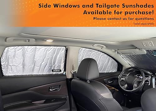 Miniatura 8 de YelloPro - Parasol reflectante para parabrisas delantero de ajuste personalizado para Nissan Murano SUV, S, SV, SL, Platino, reflector UV