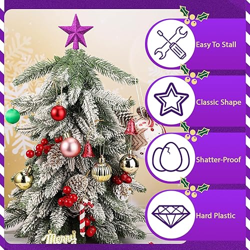 Miniatura 67 de Hanaive Decoración para árbol de Navidad, mini estrella pequeña para árbol de Navidad, adornos de estrella decorativa para el hogar, fiesta de Plata