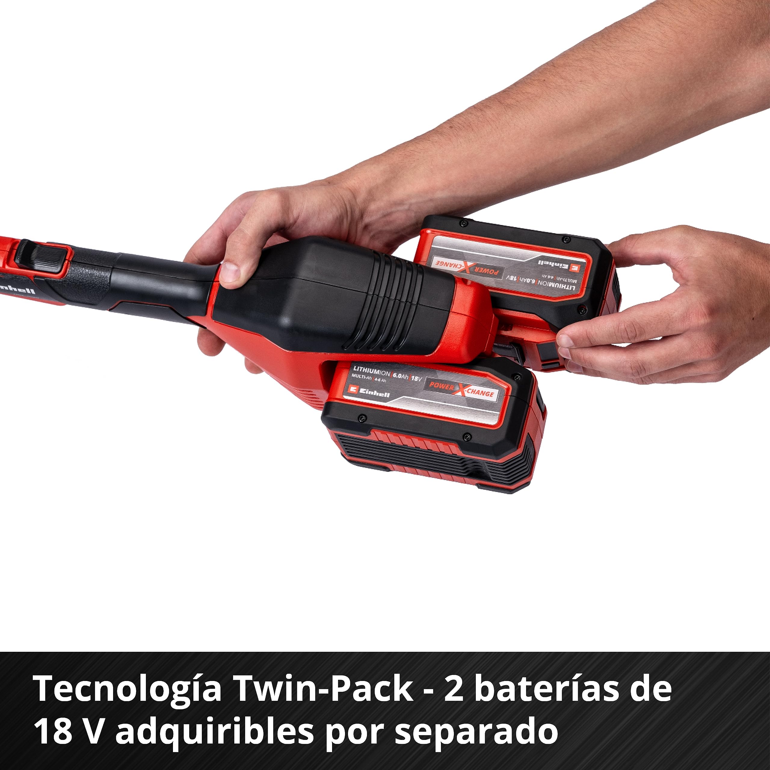 Einhell Cortabordes inalámbrico GE-CT 36/30 Li E - Solo Power X-Change (2 x 18 V, 9000 RPM, Control de Velocidad electrónico, Bobina con inclinación automática, sin batería ni Cargador)