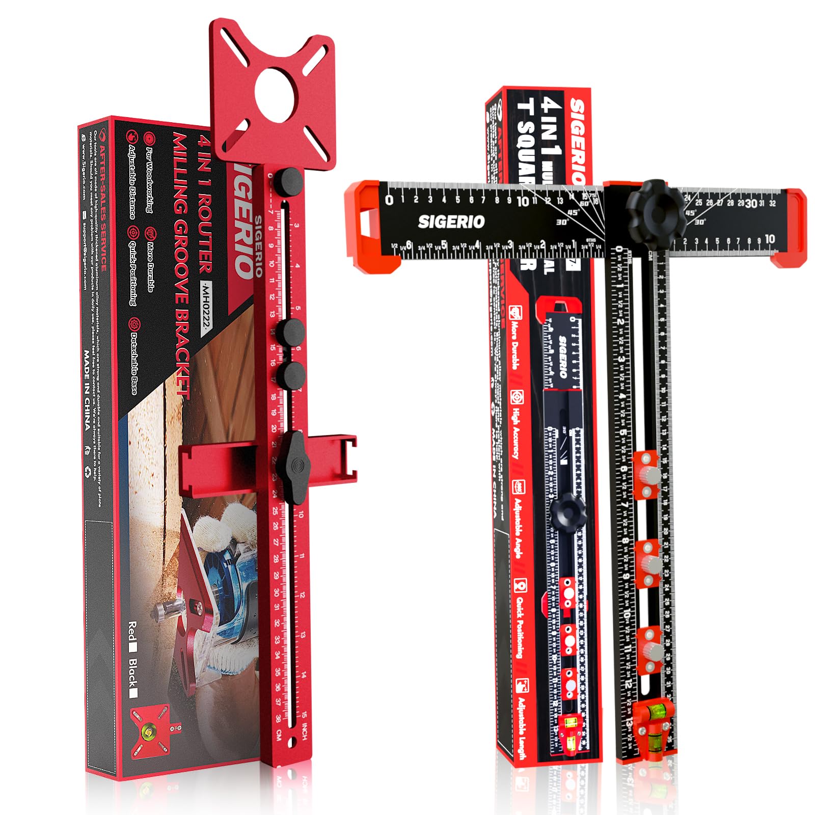 Sigerio 4 in 1 Router Milling Groove Bracket, Sigerio 4 in 1 Drilling ...