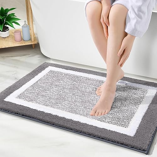 Miniatura 79 de OLANLY - Alfombras de baño de 30x20, tapete de baño extra suave y absorbente de microfibra, antideslizante, lavable a máquina, secado rápido, Azul