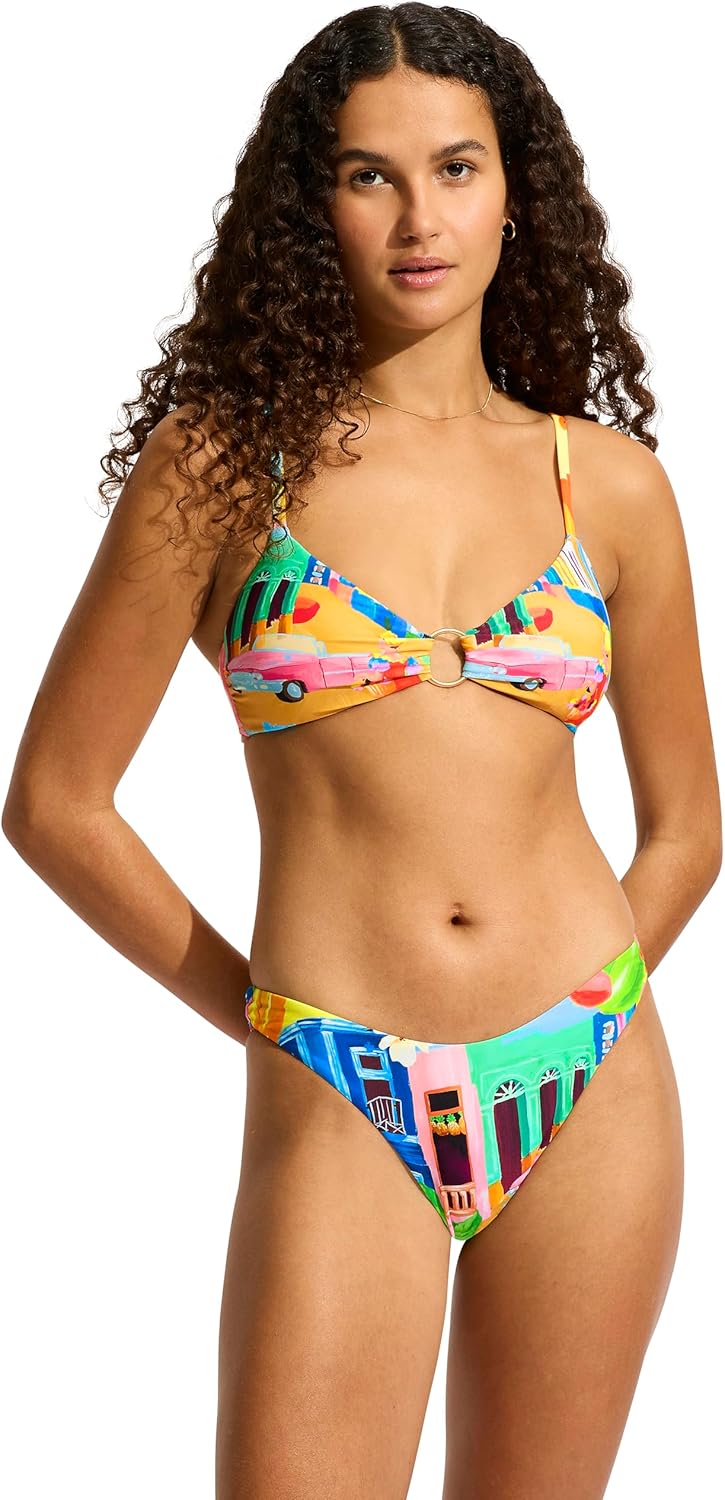 Seafolly Women's Ring Front Bralette Bikini Top Swimsuit - Image 4