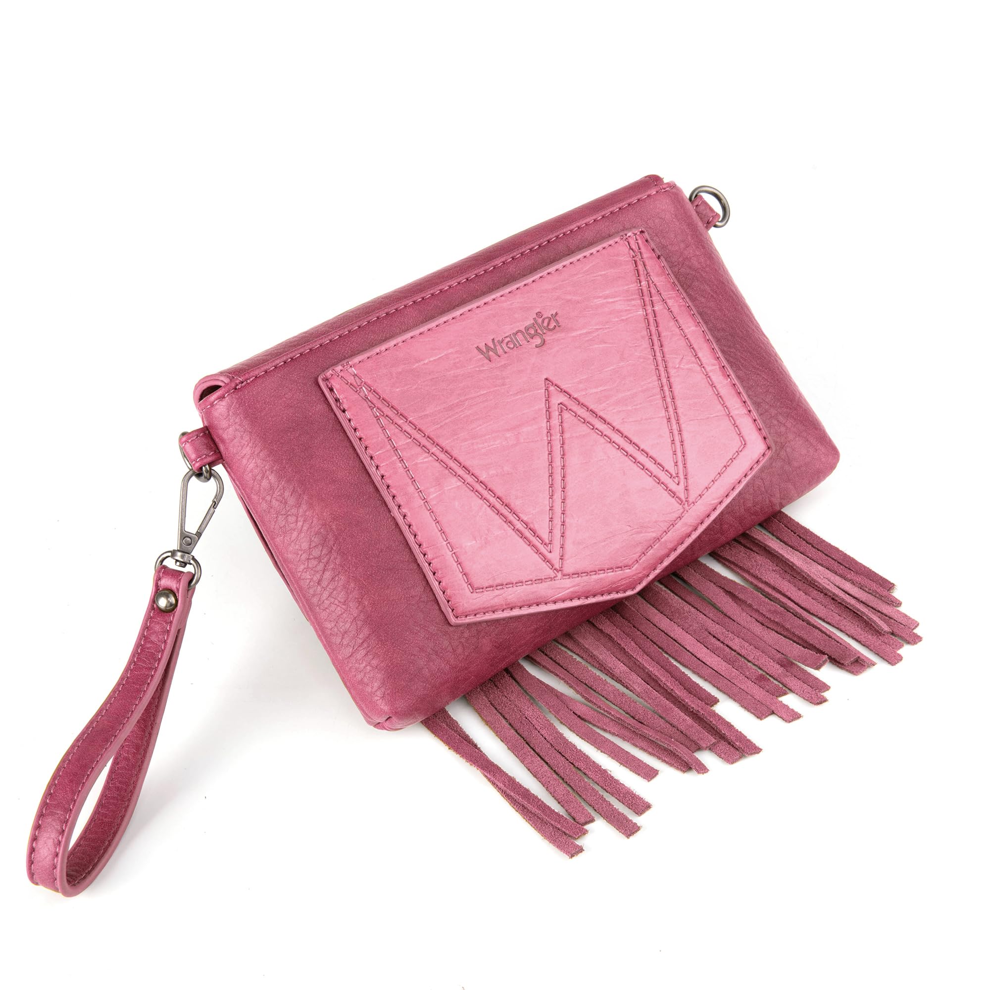 Wrangler Crossbody Small Purse for Women Wristlet Fringe Bag Western Purse