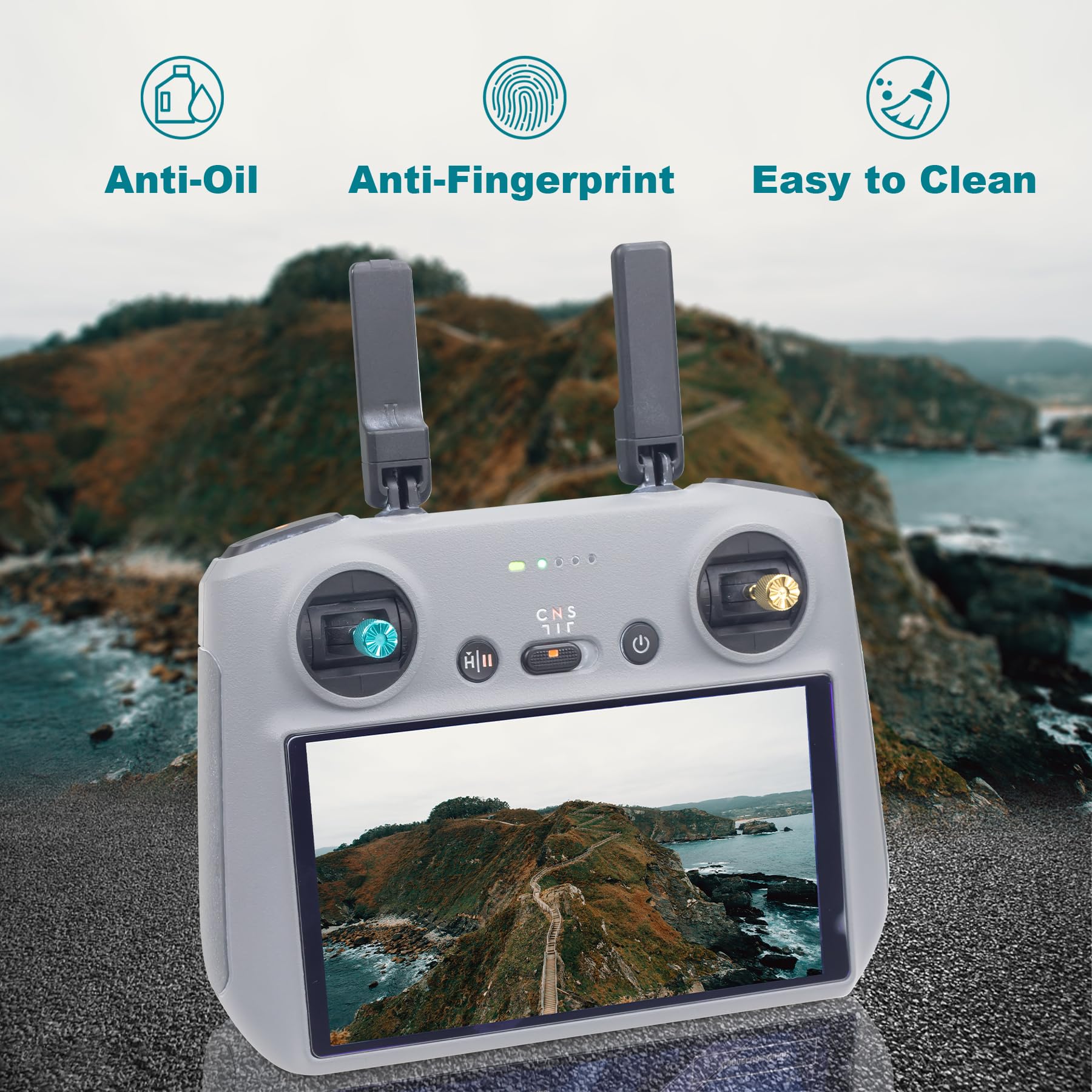 LUSEE Schutzfolie Für DJI RC 2 – 3 Stück, 9H Härte, Blasenfrei, Anti-kratzer