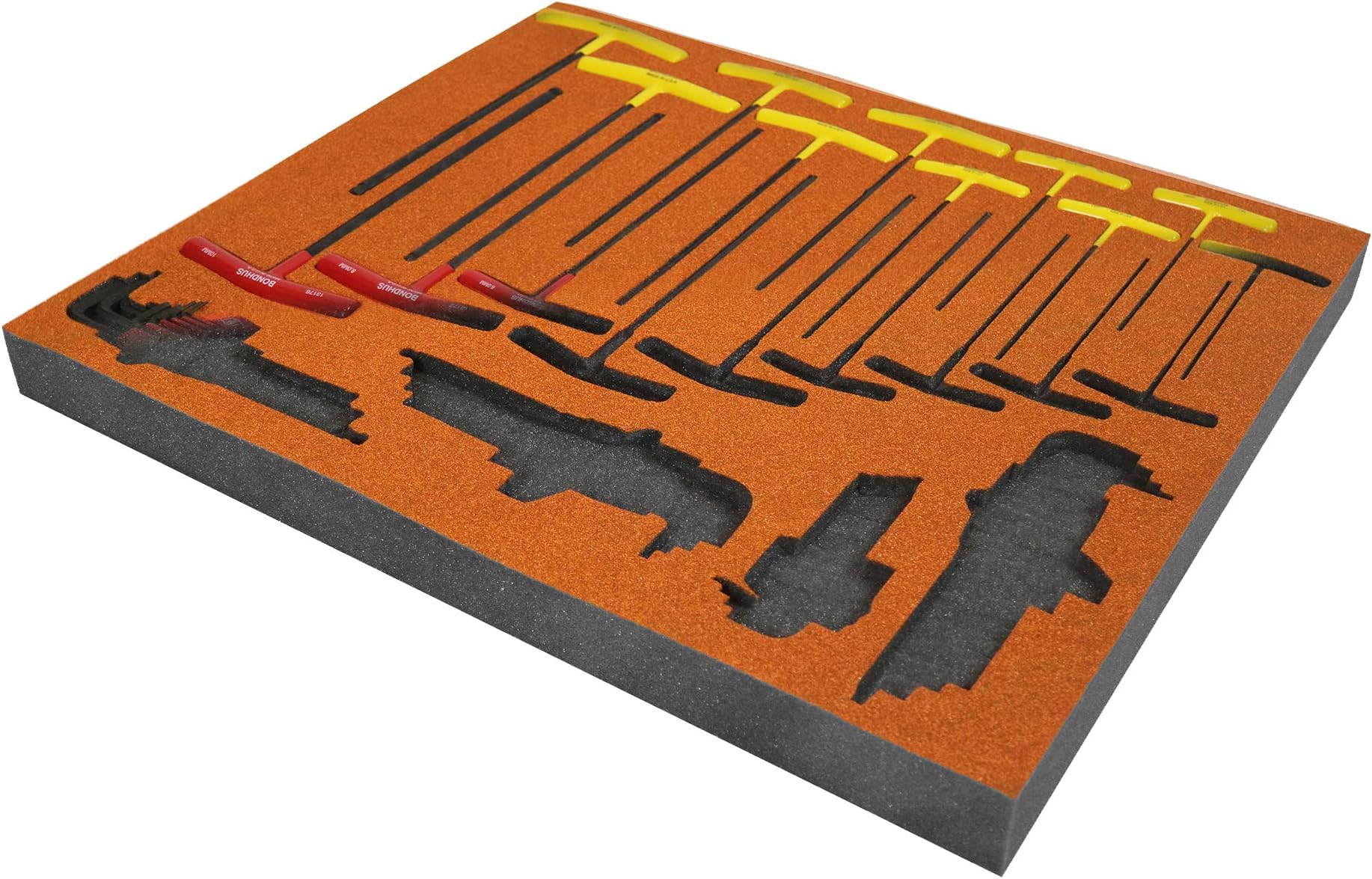 Orange Shadow Foam Original - Tool Organiser - Beta / Bahco Tools Orange | Tool Audit Control Foam (1200mm x 550mm x 50mm)