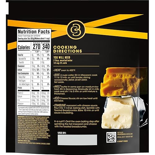 Vista 12 de Cracker Barrel Sharp Cheddar - Cena de macarrones y queso horneados al horno (bolsa de 12.3 onzas)