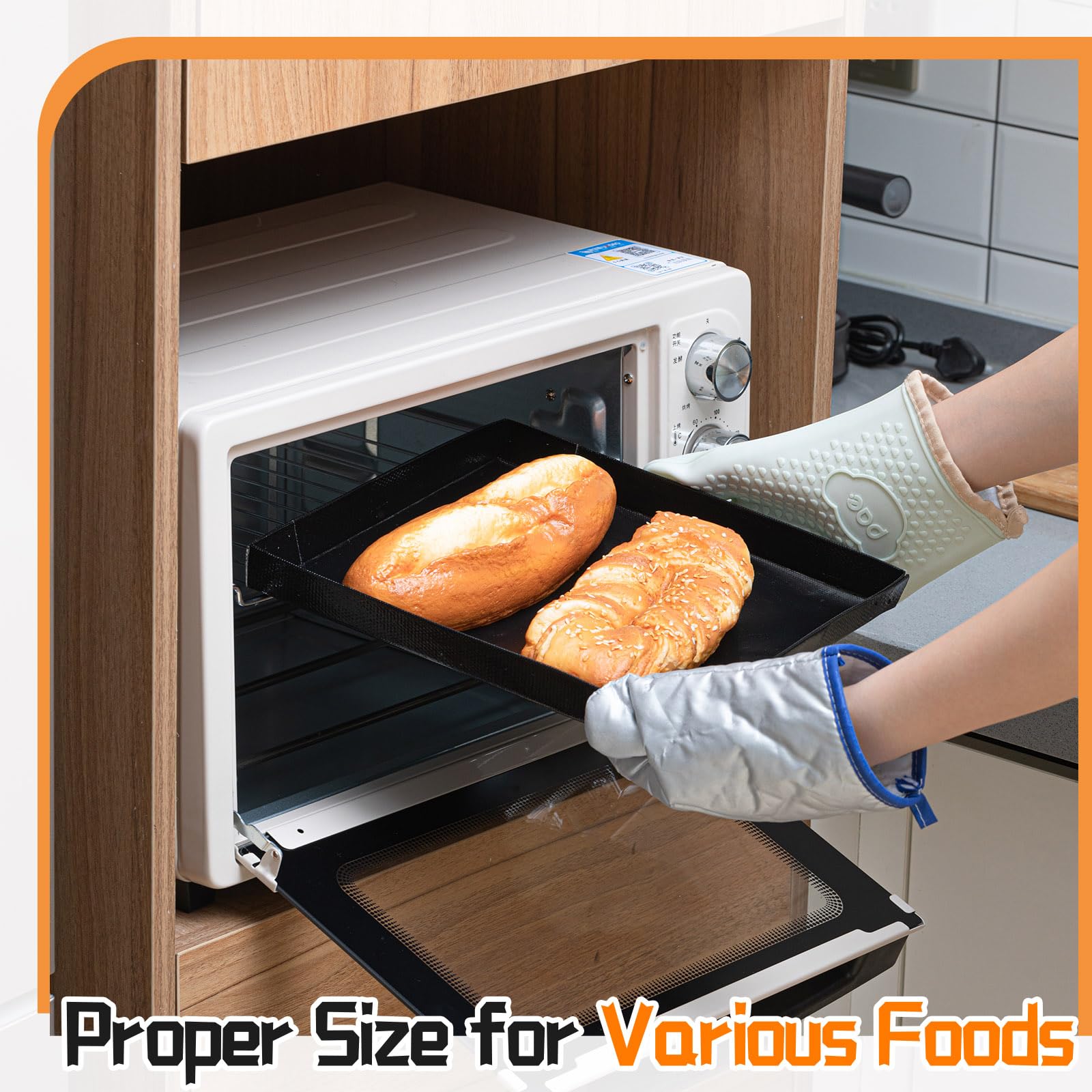 Teenyyou 2 bandejas antiadherentes de PTFE de 11 x 11 x 1 pulgadas, para accesorios rápidos, patatas fritas, alas de pollo, calentamiento de pan
