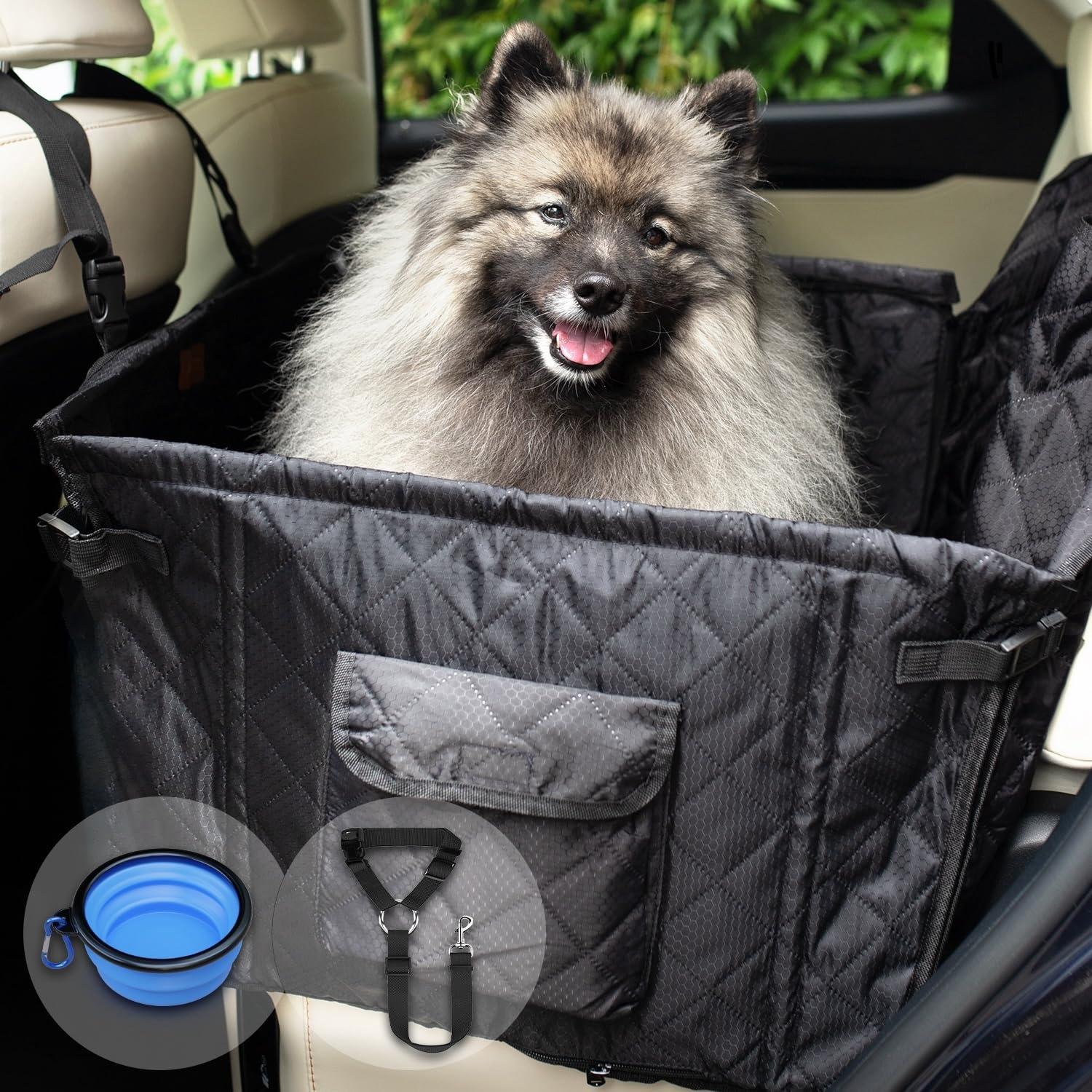 PETPROVED Panier Chien Voiture Siege Auto Chien Imperméable Sieges Arriere Siege Panier Voiture Auto Moyenne Taille Grande Taille