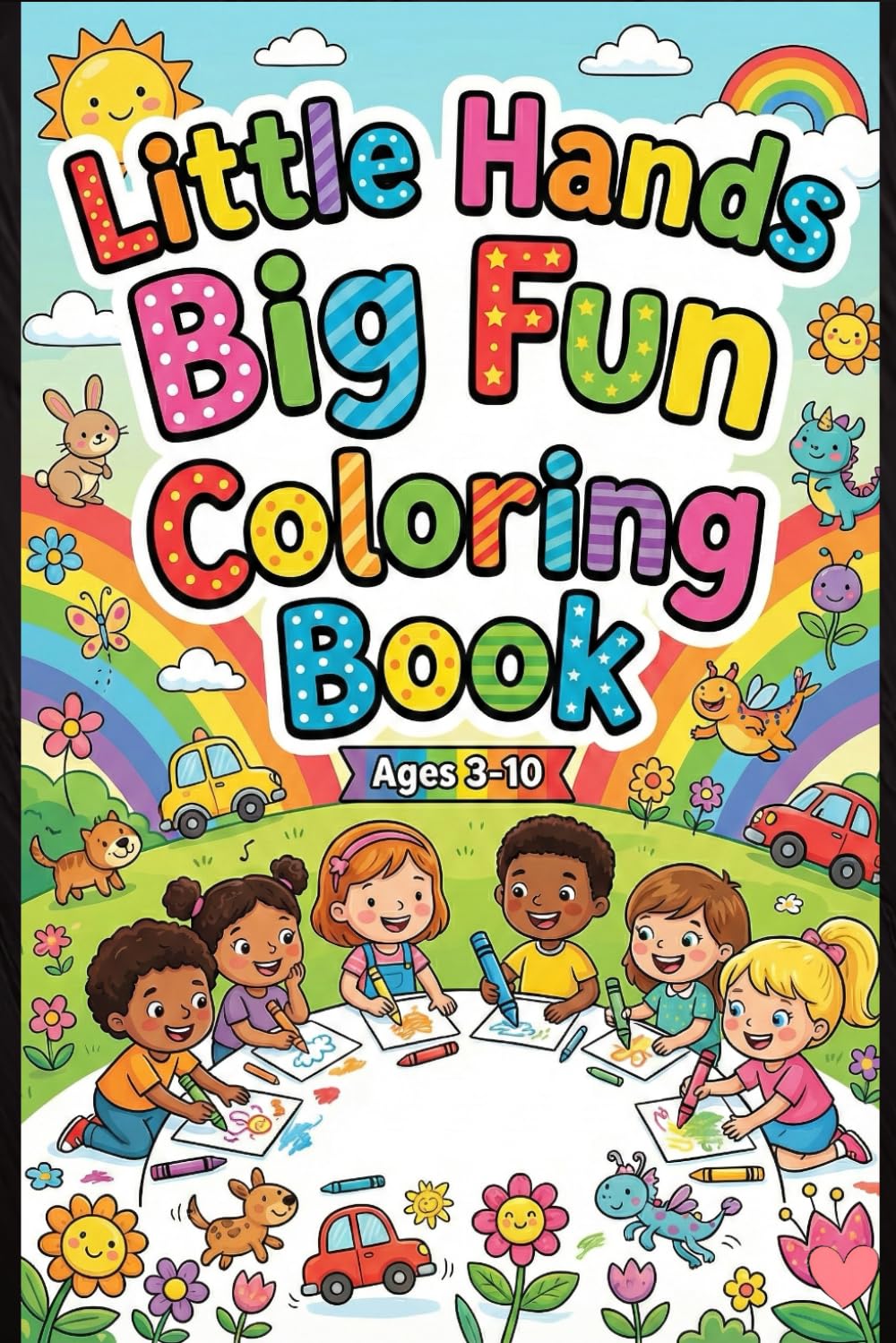 Little Hands Big Fun Coloring Book Cute & Easy Coloring Pages for Kids Ages 3–10 | Fun Animals, Objects & Simple Designs for Preschool, Kindergarten & Early Learners