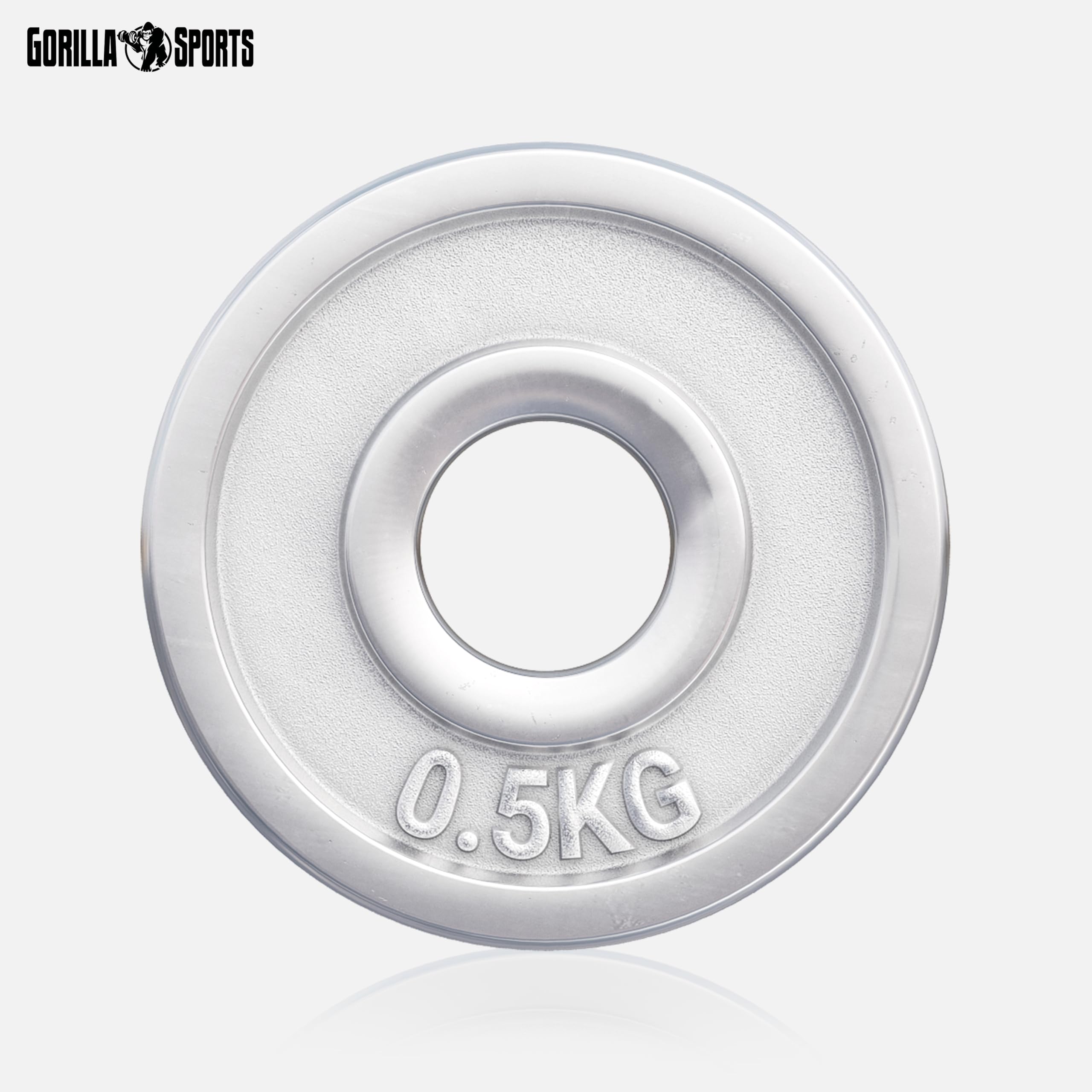 GORILLA SPORTS® Hantelscheiben - 1,25-30kg, 30mm, Gusseisen, Chrom, Einzeln oder Set - Gewichte Hantel, Gewichtsscheiben, Langhantel Gewichte, Weight Plates, Fitness Hantelscheibe
