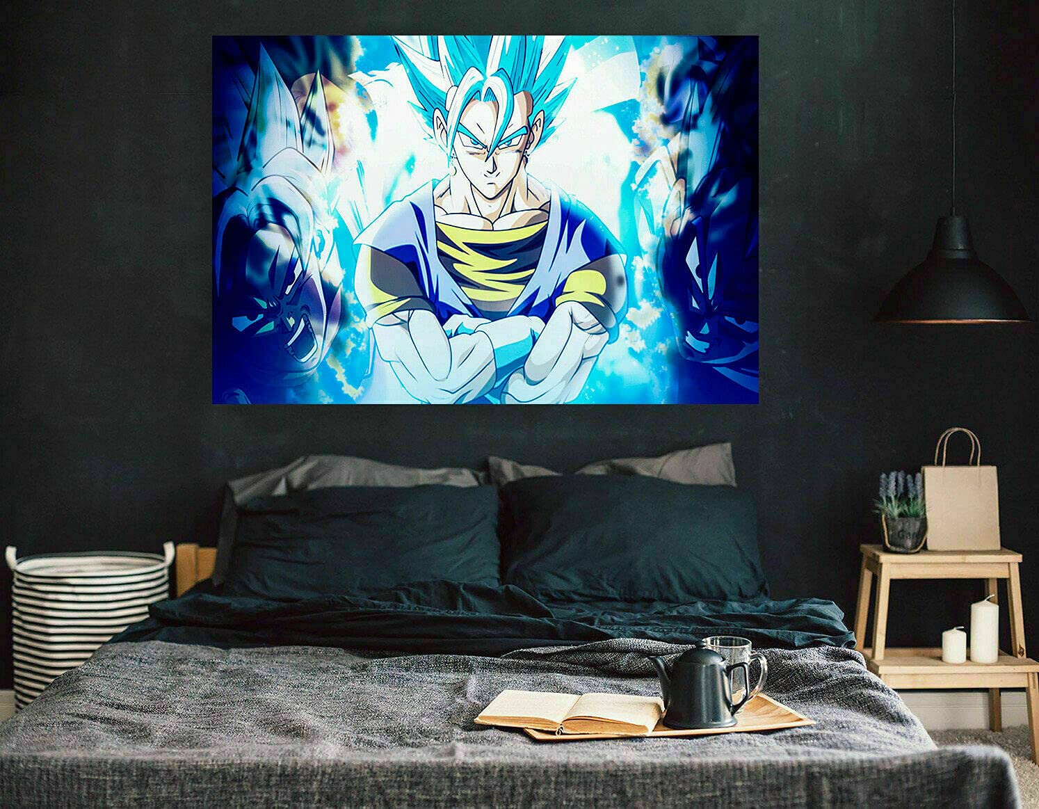 Poster Vegeta Dragon Ball Z - Impression Satinée Haute Qualité, Papier 190g/m2, 4 Tailles Au Choix (30x20 Cm à 100x67 Cm)
