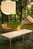 practicaloutdoor Folding Camping, Picnic and Garden Table 75x200 cm - Raw Natural Color