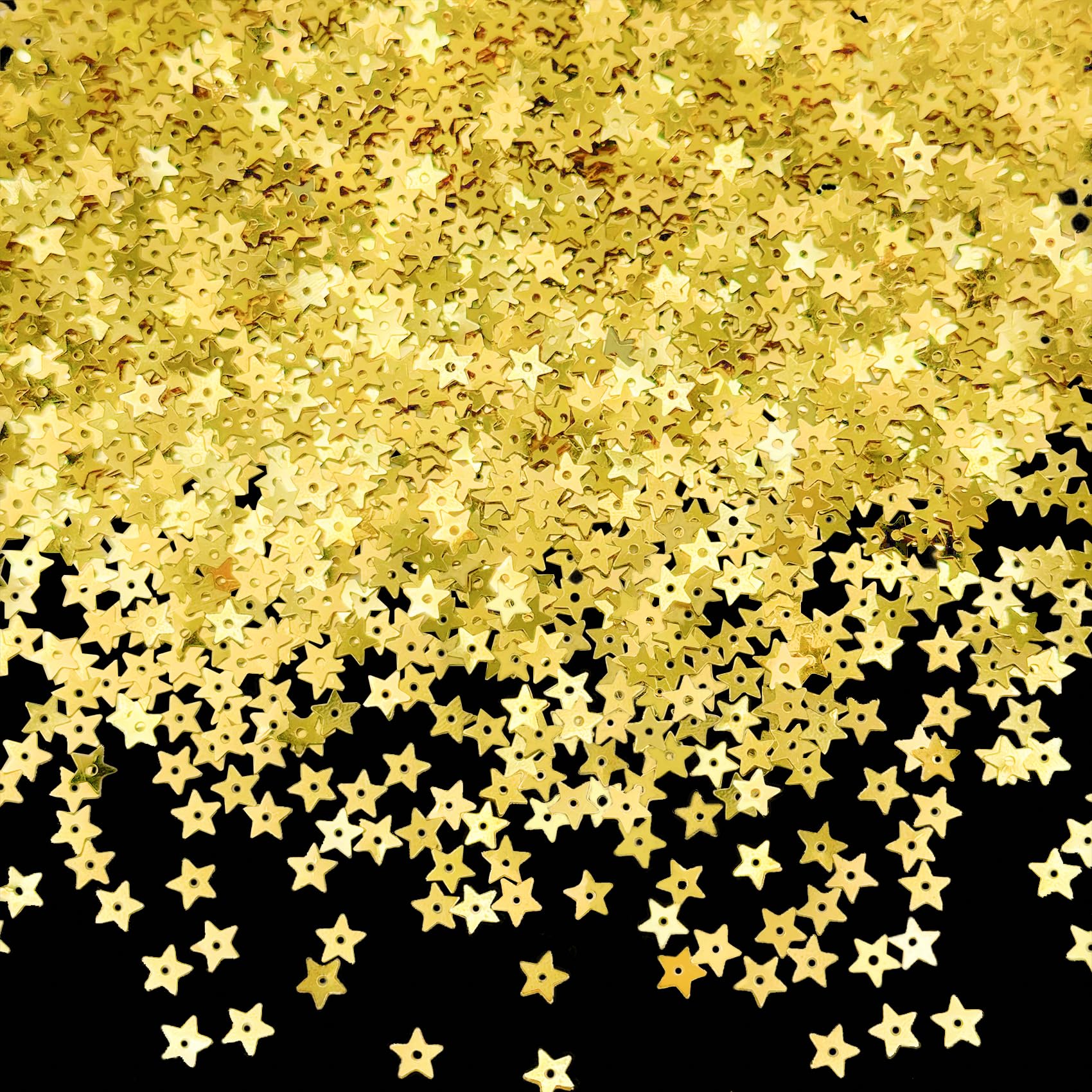 10 Grams 5mm/0.2" Gold Tiny Star Sew on Sequins Mini Hollow Star Sequins Embroidery Sequin with Holes DIY Loose Sequin for Sewing Dolls Jewelry Making Crafts