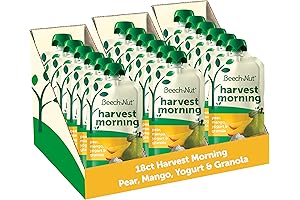 Beech-Nut Pear Mango with Yogurt & Granola Breakfast Pouches (18 Pack)