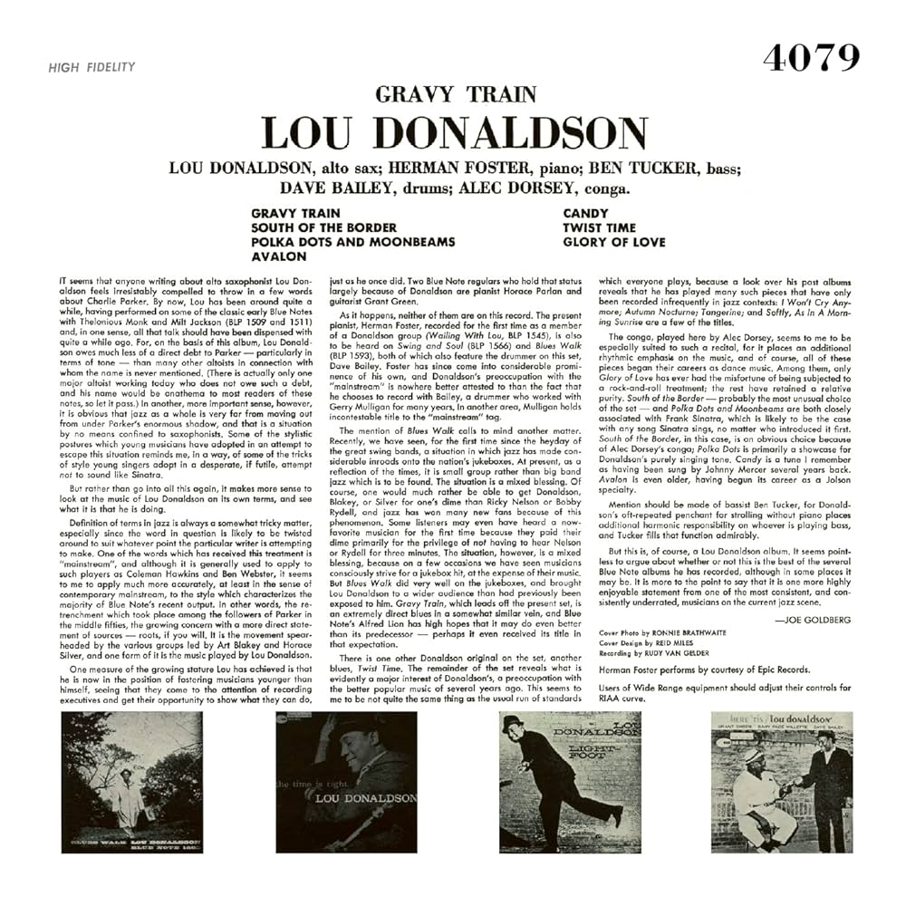 その他 LP Lou Donaldson Gravy Train BN4079 BLUE NOTE /00260 Lou Donaldson - Gravy Train - Amazon.com Music