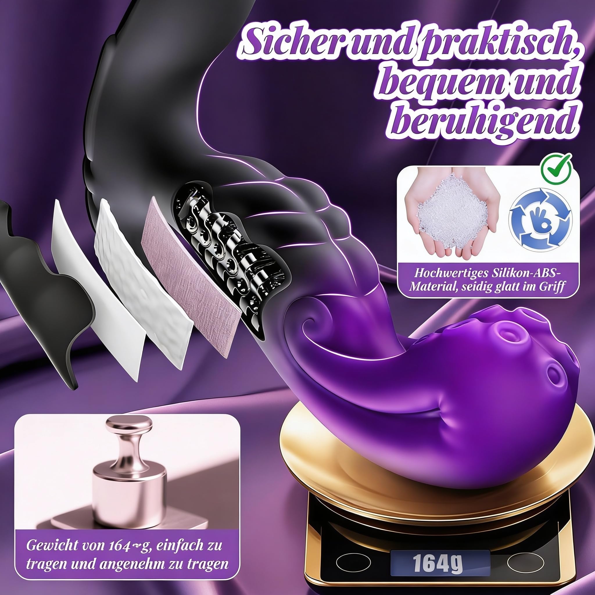 Giocattoli sessuali per uomo, stimolatore prostatico maschile con 10 funzioni di spinta peristaltica e vibrazione, vibratore anale per uomo, plug anale in silicone morbido, sex toy maschile