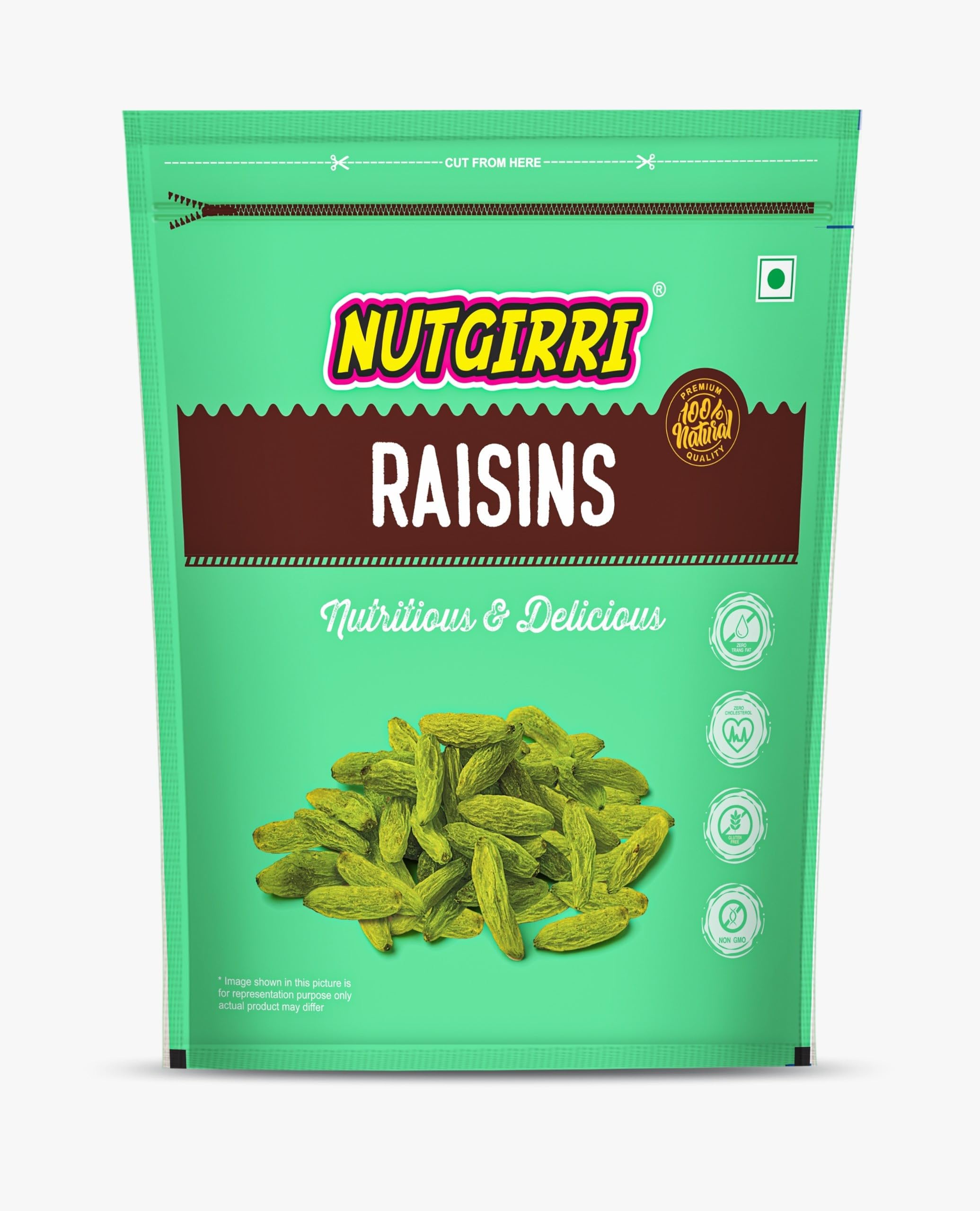 Nutgirri Premium Raisins 100g - Handpicked Dried Grapes, Nutritious & Delicious, Rich in Antioxidants, Source of Potassium, Seedless Dry Fruit, High in Vitamin B - Perfect for Snacks and Baking (B0DF5JF98C) Amazon Price History, Amazon Price Tracker