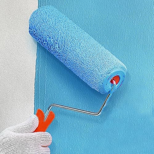 Vista 6 de Rodillo de pintura de espuma, rodillo de pintura de 4 pulgadas con bandeja, mini rodillos de alta densidad para pintura, rodillo de pintura pequeño