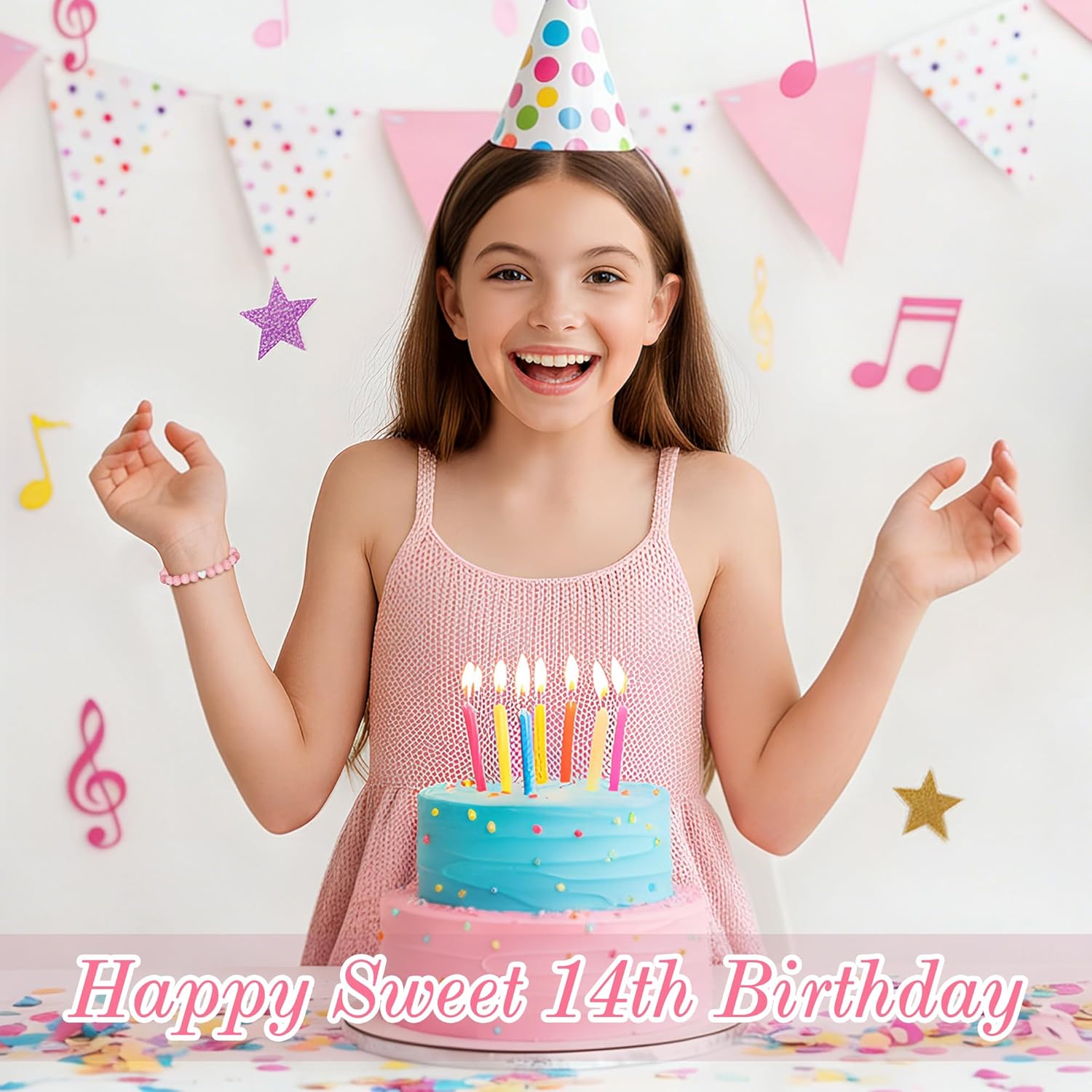 Sereney Birthday Gifts for Girls, Beaded Bracelets as 1/2 1 2 3 4 5 6 7 8 9 10 11 12 13 14 15 16 Year Old Birthday Gift, Adjustable Cross/Pearl Bracelet as Happy Birthday Gifts for Daughter - Image 2