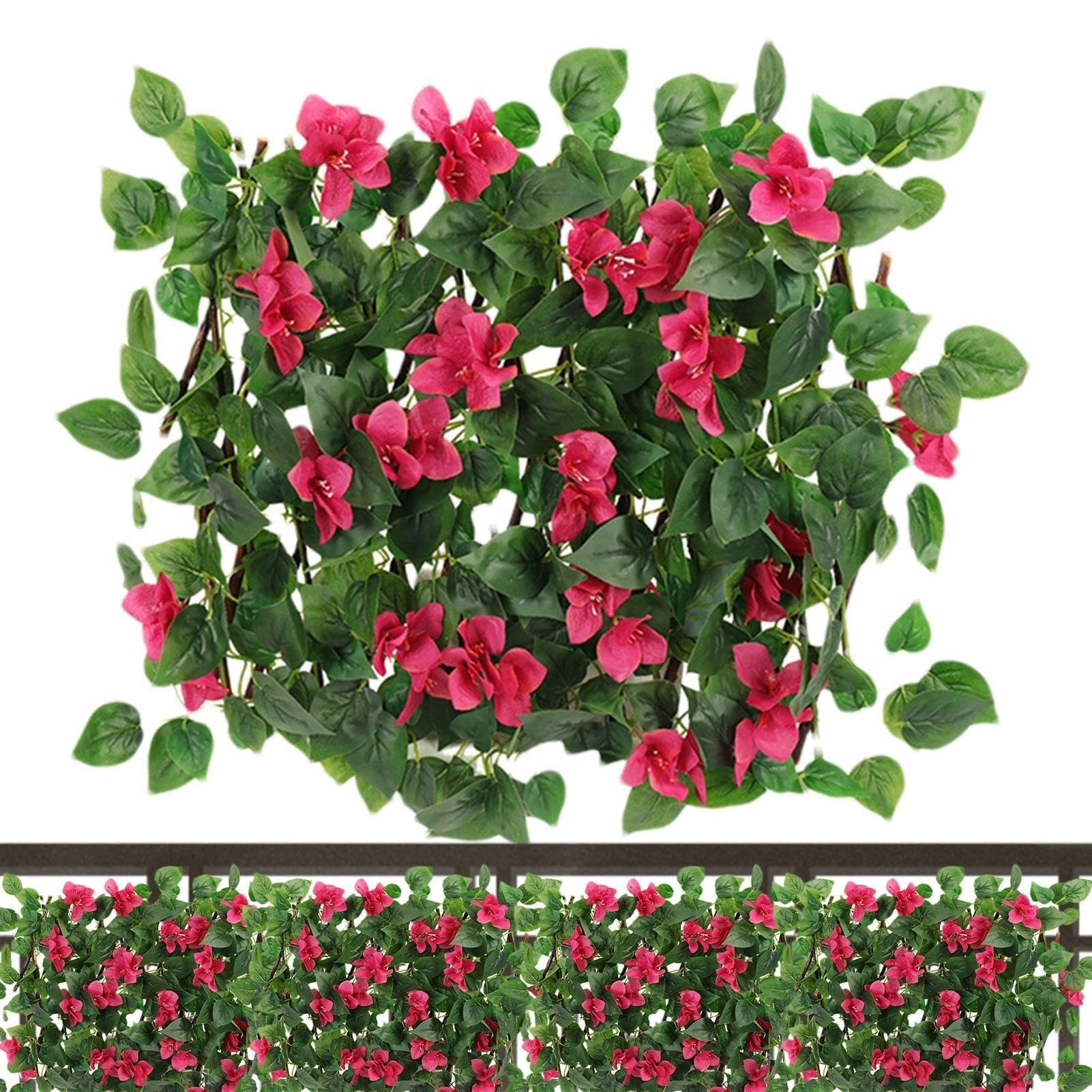 Ausziehbarer Gartensichtschutz Mit Künstlichem Efeu - 40cm Hoch, Bis 200cm Länge