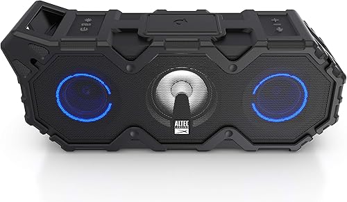 Miniatura 2 de Altec Lansing Super LifeJacket Jolt - Altavoz Bluetooth impermeable, duradero y portátil con carga inalámbrica Qi y luces personalizables, altavoz