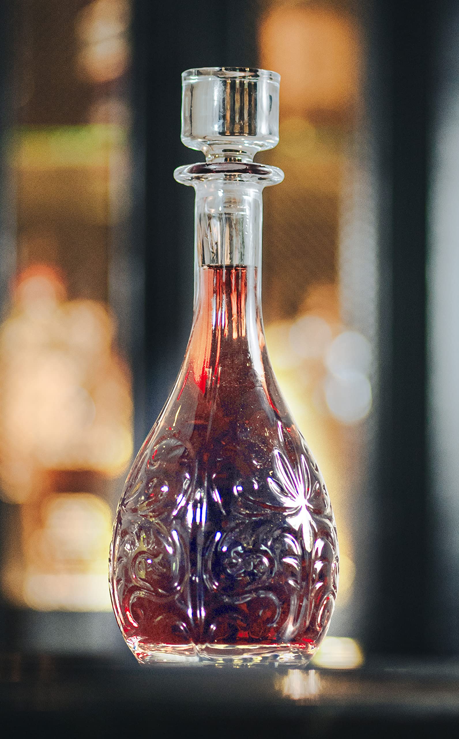 Barski - Decantador de vino de cristal con tapón - jarra - para rojo - blanco - vino - cristal de 32 onzas - fabricado en Europa - por Barski