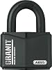 ABUS Padlock Granit 3770 Premium Lock for Heavy-Duty use - high Security Level 10 - incl. 2 Keys - Black - 70mm