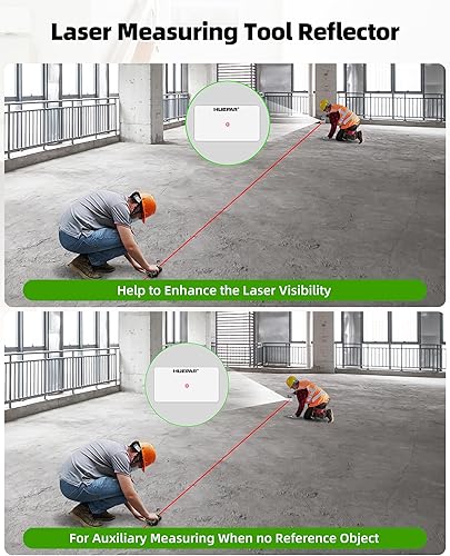 Miniatura 4 de Huepar Herramienta de medición láser dual profesional de 393 pies, herramienta de medición láser bilateral recargable, dispositivos de medición