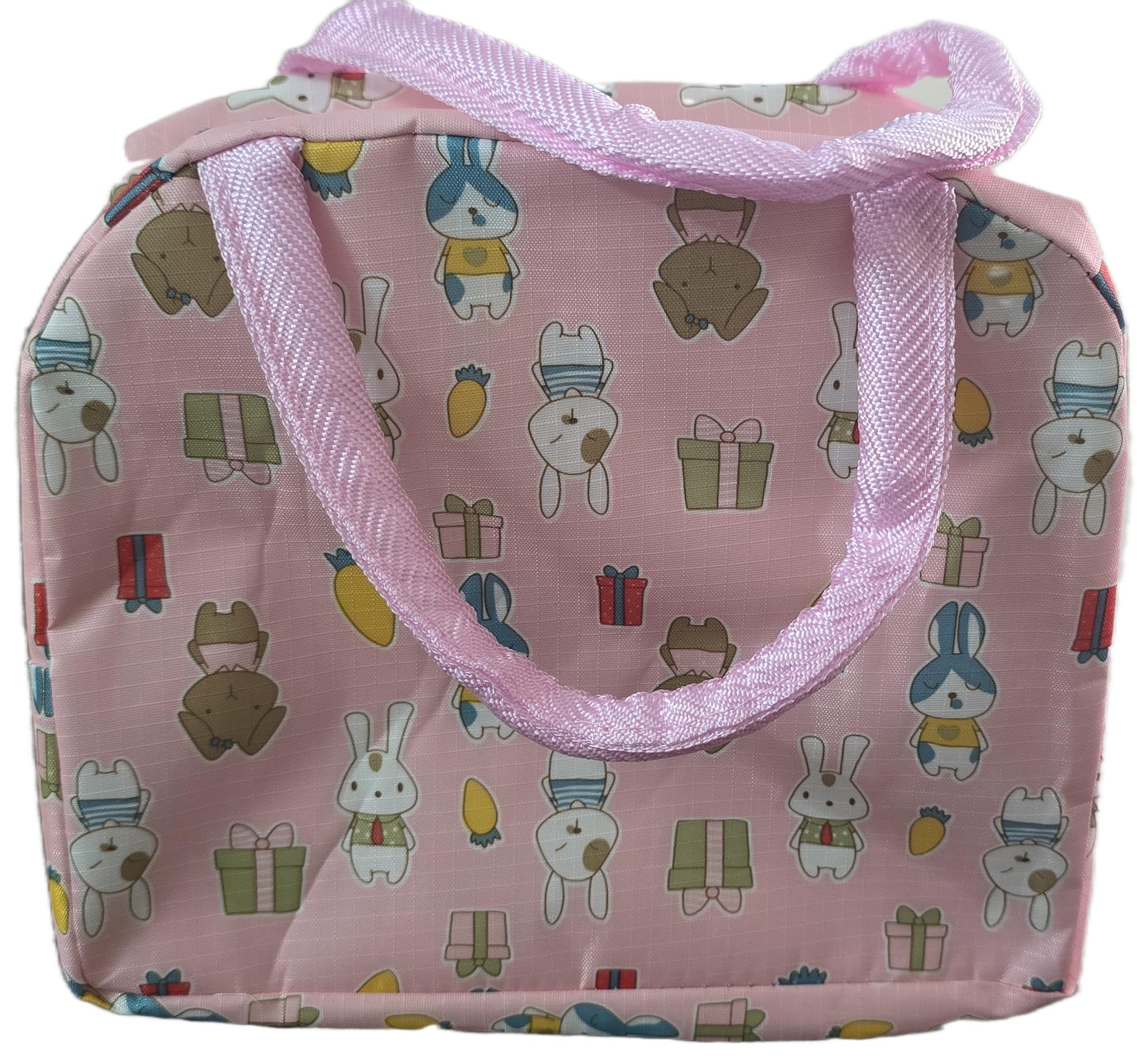 BSB Prime Insulated Lunch Bag for Kids, Women, Men | Leakproof, Keeps Food Secure | Portable Tiffin/Storage Bag for Office, School, Picnic, Travel Reusable Durable, Extra Pocket (Pink Bunny)-image-12