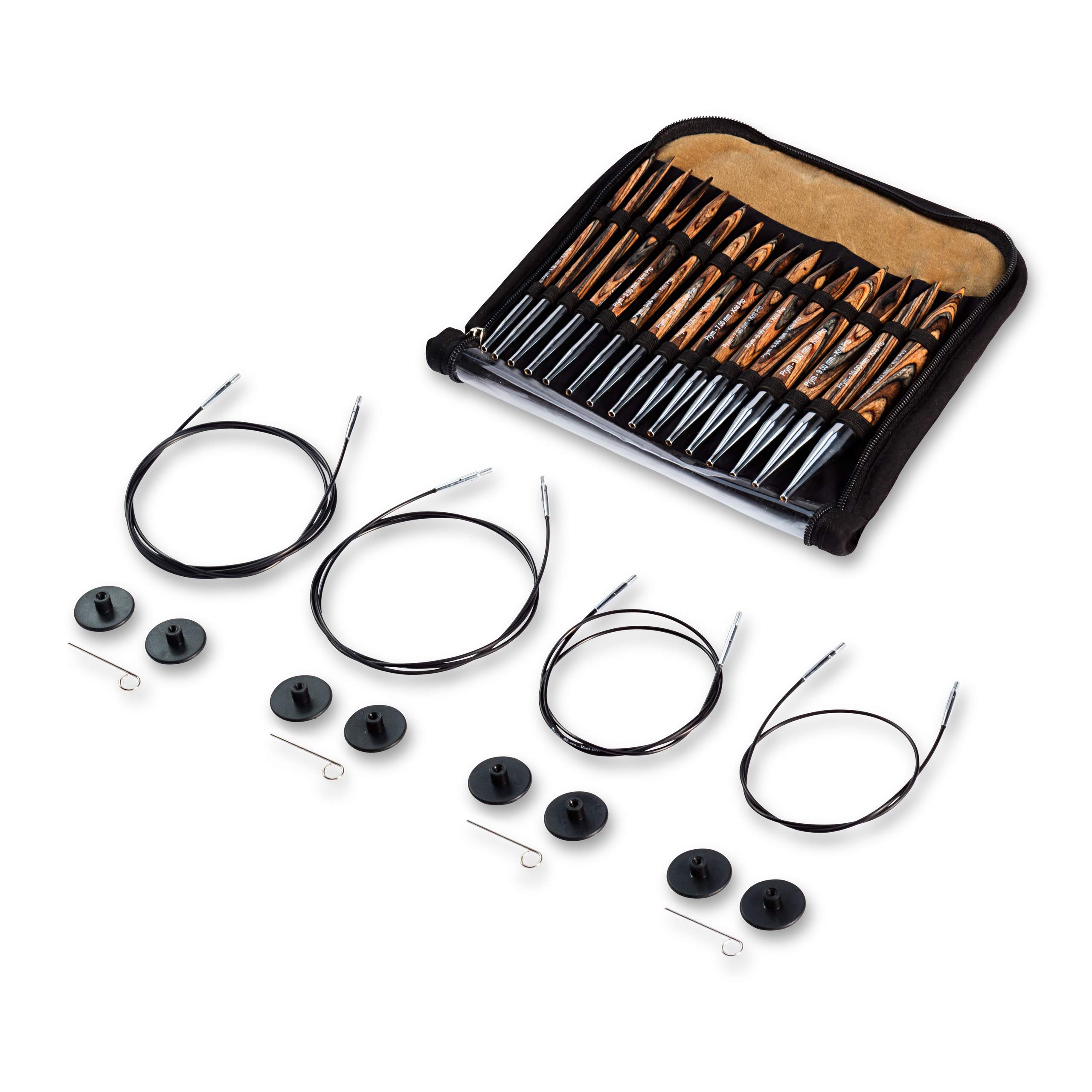 Prym 223800 Rundstricknadel Set Natural 4,0-10,0 mm & 124119 Woll-und Smyrna-Nadeln ohne Spitze, ST 1+3 Silber, 1 Stück