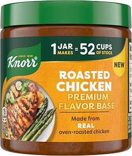 Knorr Roasted Chicken Premium Flavor Base 11oz Jar - Versatile Chicken Stock Concentrate for Soups & Marinades