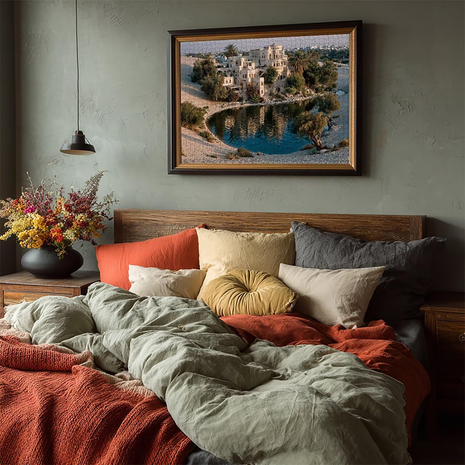 WüSte Drewniane puzzle 156 x 105 cm, puzzle architektoniczne, 5000 elementów dla dorosłych, z pudełkiem, wymagająca gra w puzzle, kolorowa gra w układanie, prezent letni, odpowiednie dla nastolatków