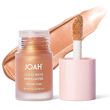 JOAH Liquid Rays Highlighter, Highlight Stick for Face Contour & Shimmer, Glow Illuminator, Korean Makeup, Buildable, Long Lasting, Cruelty Free Formula, Easy Applicator, Golden Hour