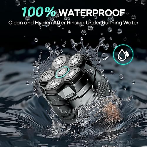 Miniatura 4 de kensen - Afeitadoras de cabeza para hombres calvos - kensen 6D - Afeitadoras inalámbricas de cabeza calva para hombres, regalo de Navidad,