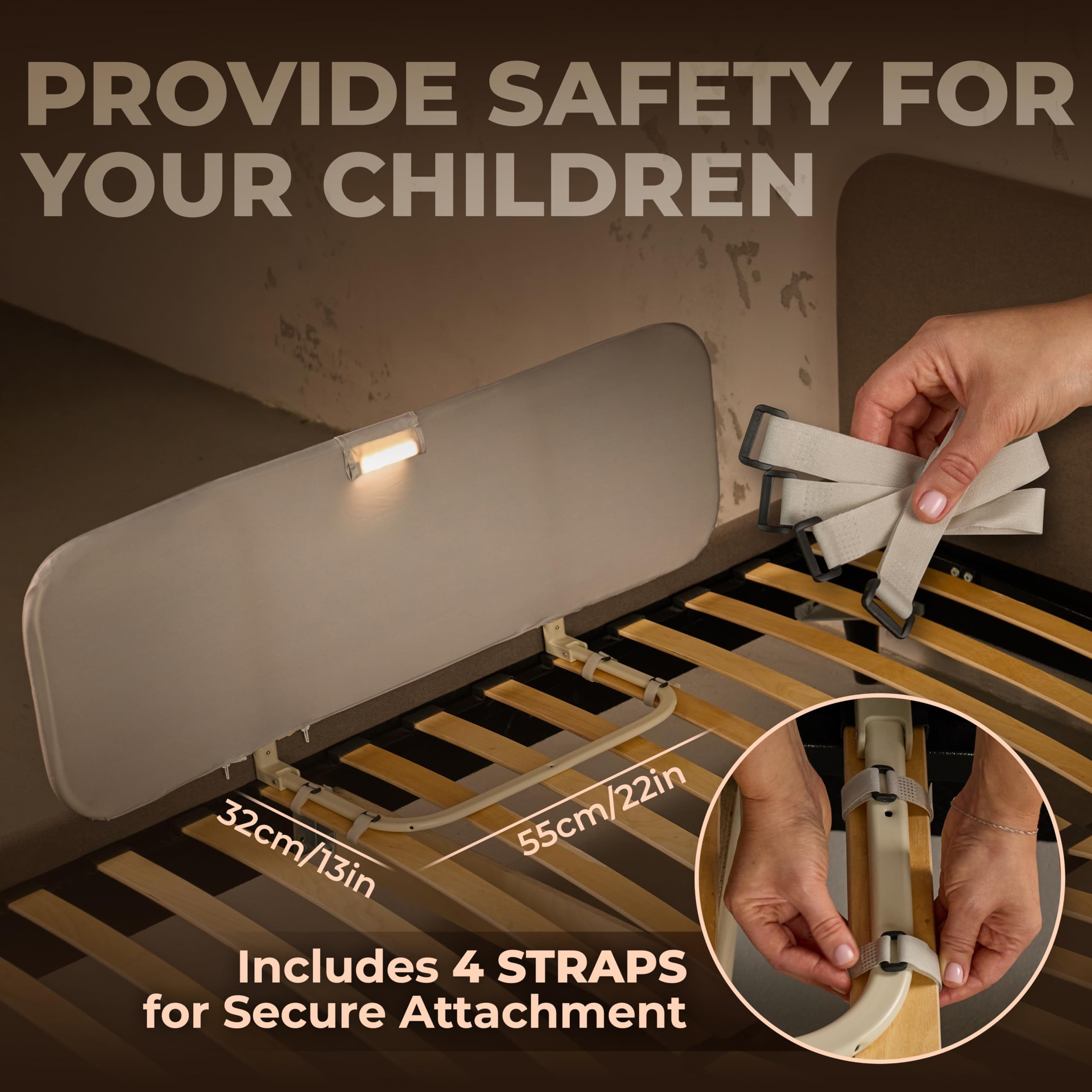 Toddler Bed Rails Toddler Bed Rail With Night Light | Foldable ...