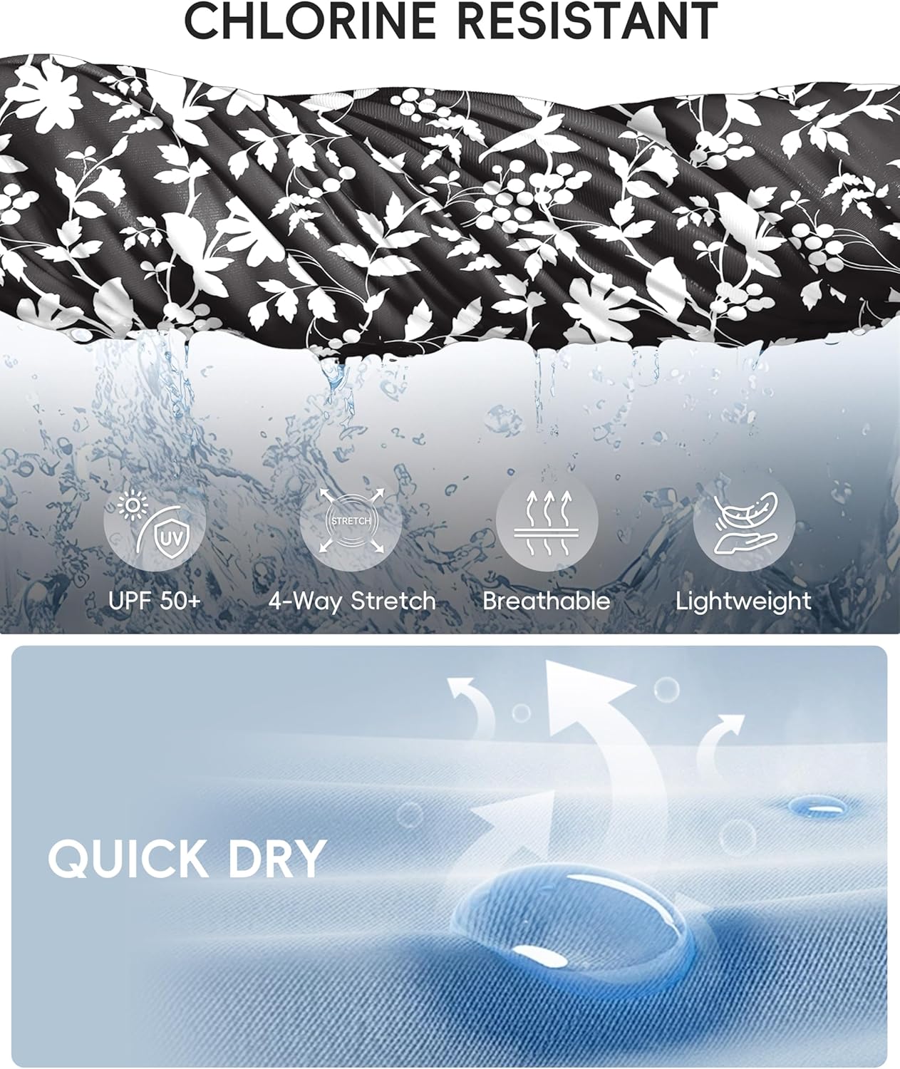 SANTINY 18" Long Swim Skirts for Women Tummy Control High Waisted Swimsuit Bottoms Modest Bathing Suit Skirt - Image 5