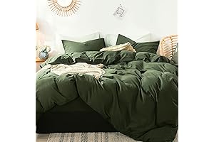 MooMee Bedding Olive Green Duvet Cover Set: Comfort and Style