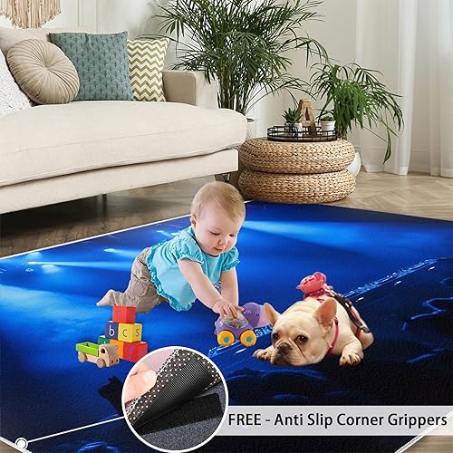 Miniatura 41 de Alfombras deportivas geniales para dormitorio, alfombra de área de automóvil deportivo para sala de estar, alfombra antideslizante para interiores,