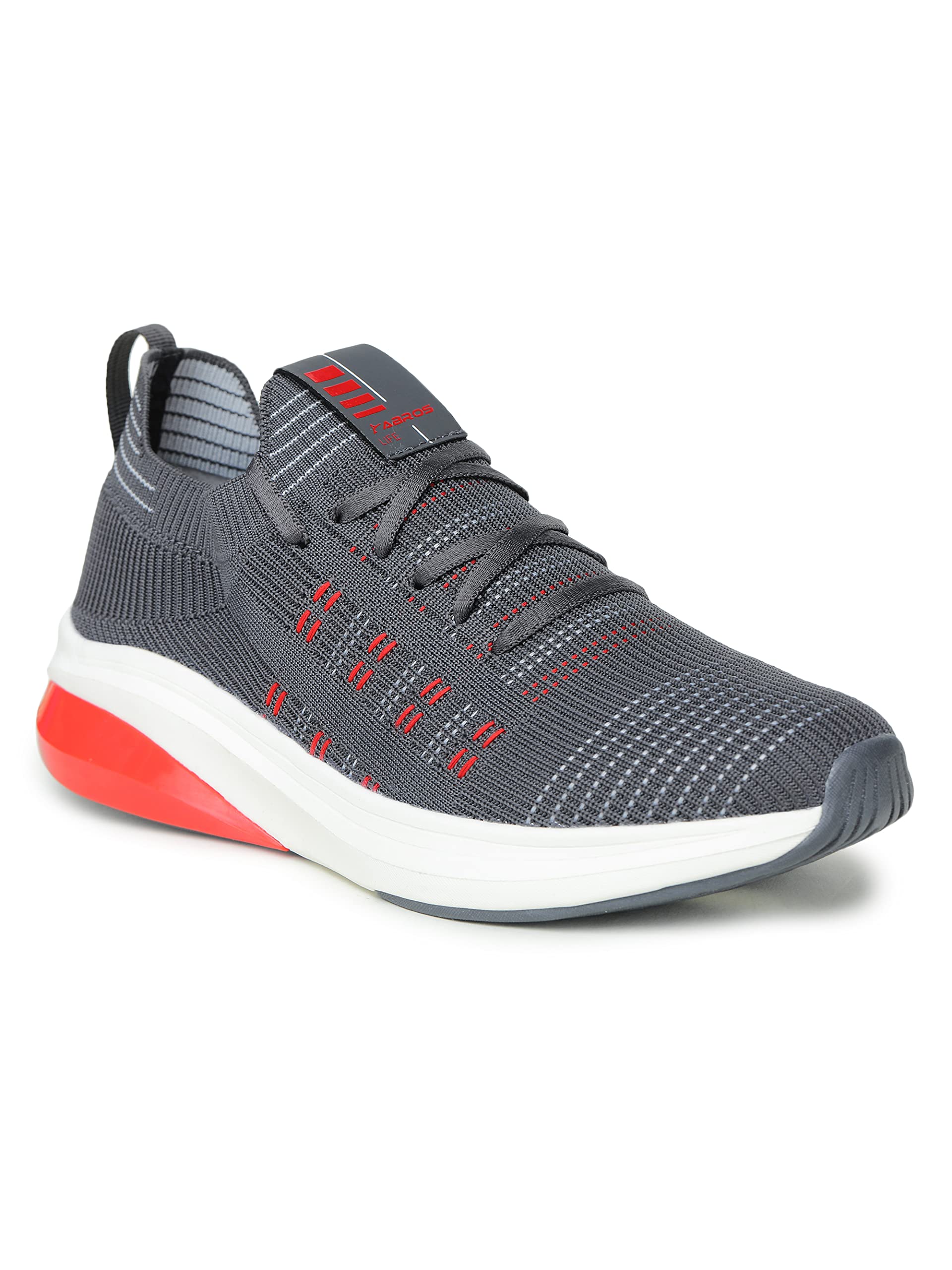 ABROS Mens Ken ASSG1106 Sports Shoes- D.Grey/Red -7UK (B09X39242X) Amazon Price History, Amazon Price Tracker