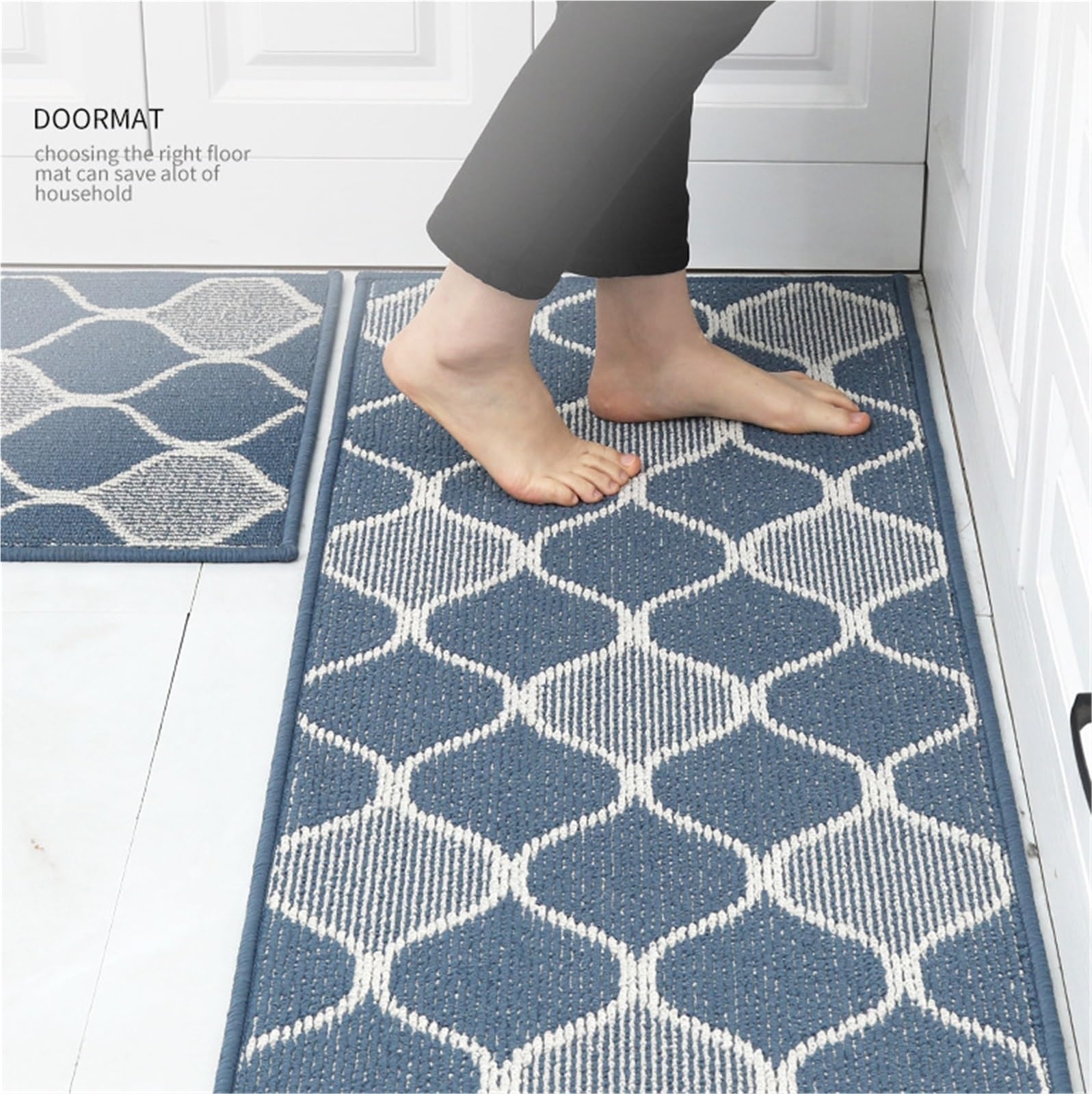 Paillasson Les Tapis De Sol Antidérapants À Envers en Caoutchouc sont Lavables Et Adaptés Aux Buanderies La Maison pour L'entrée(G,45X120cm)