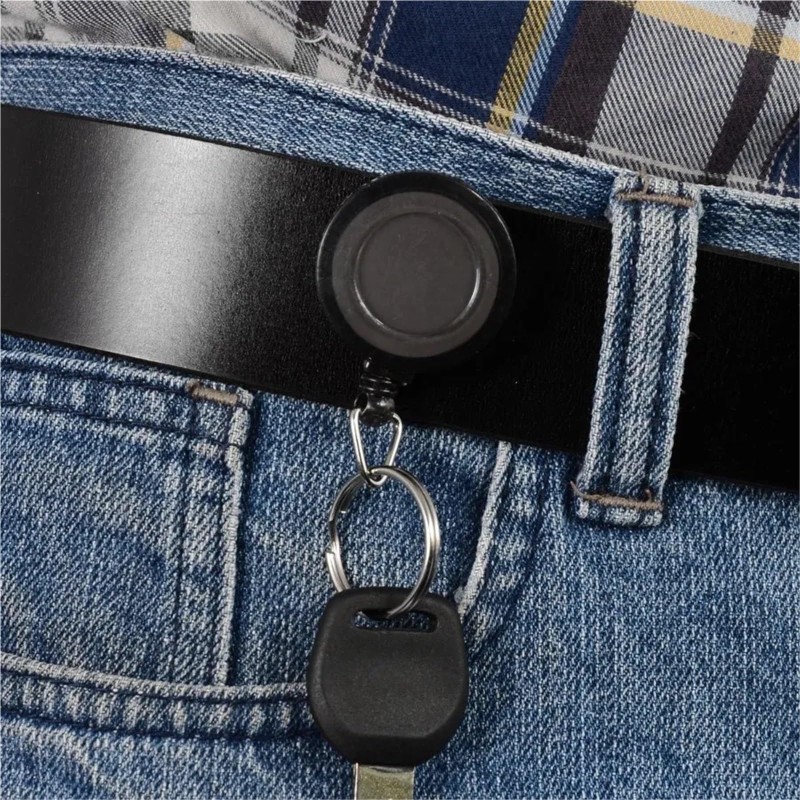 100 Pcs Versenkbare Jojo Clips Halter for Hängen ID Karte Name Schlüssel Kette Schwarz Für Schlüssel Kartenhalter