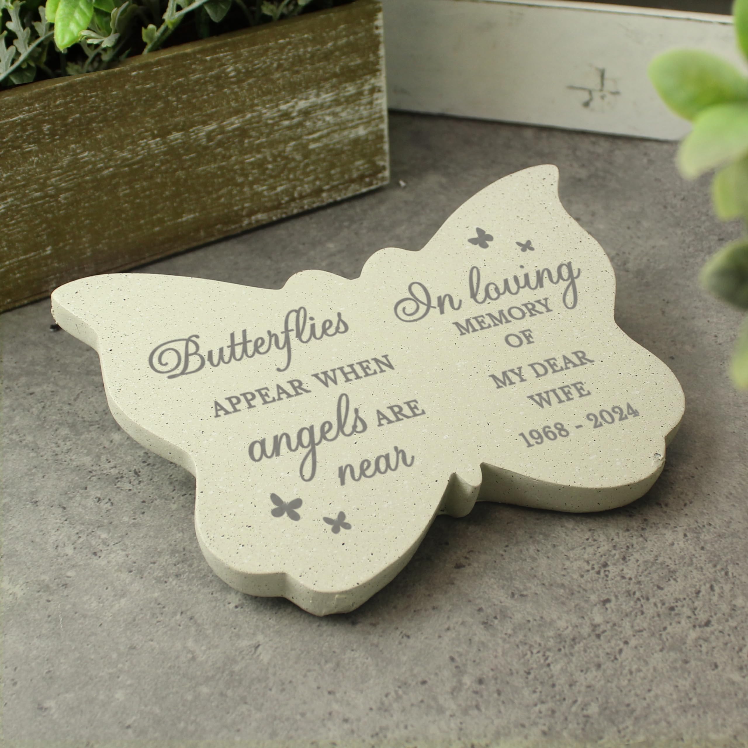 Personalised Butterflies Appear Memorial Butterfly - In Loving Memory Of - Custom Engraving - Resin Ornament