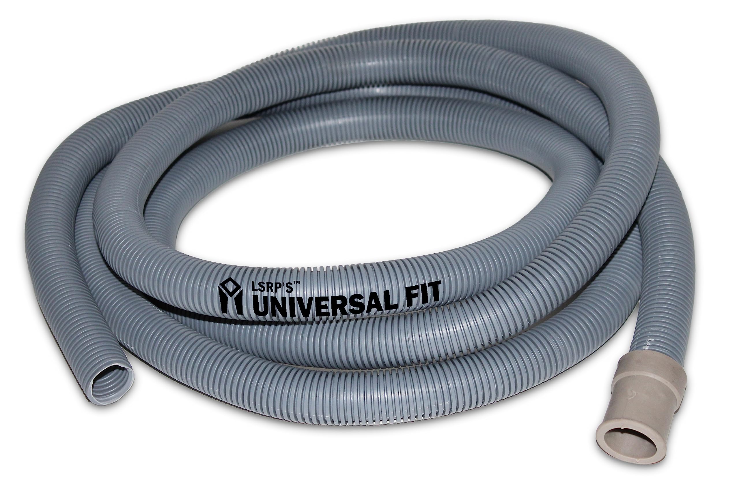 LSRP'S Universal Fit 2 Meter Flexible PVC Fully Automatic Front Load Washing Machine Drain Pipe/Outlet Pipe Extension/Waste Water Drainage Hose/Washing Machine Accessories & Spare Parts - Grey