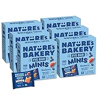Vista 1 de Nature's Bakery Fig Bar Minis, arándano, grano entero, apto para veganos, kosher, sin OMG, 10 onzas (paquete de 6)