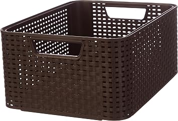 Curver Style M - storage boxes & baskets (Storage basket, Brown, Rattan, Monotone, Bathroom, Bedroom)