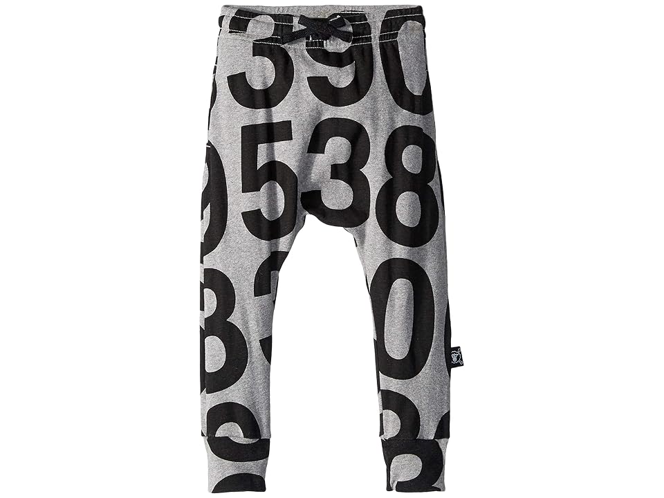 

Nununu Numbered Baggy Pants (Infant/Toddler/Little Kids) (Heather Grey) Boy's Casual Pants, Gray