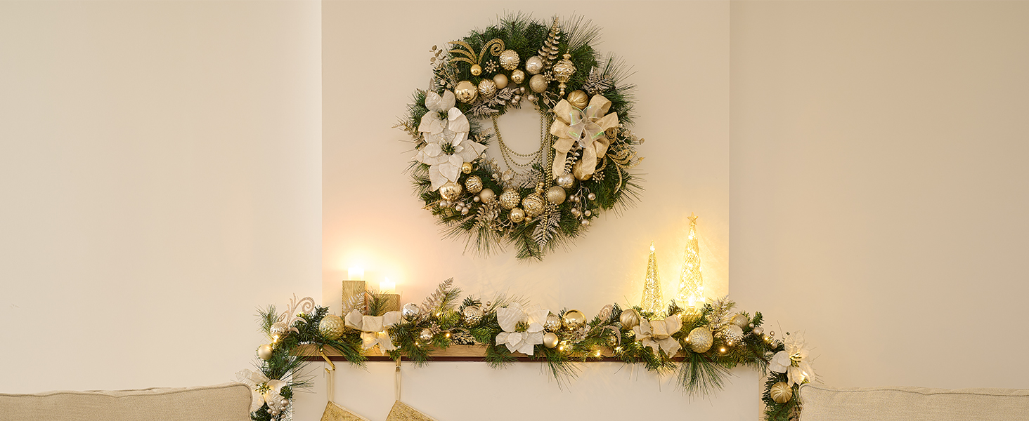 Amazon.com: Valery Madelyn 9 Feet Pre-Lit Christmas Garland with