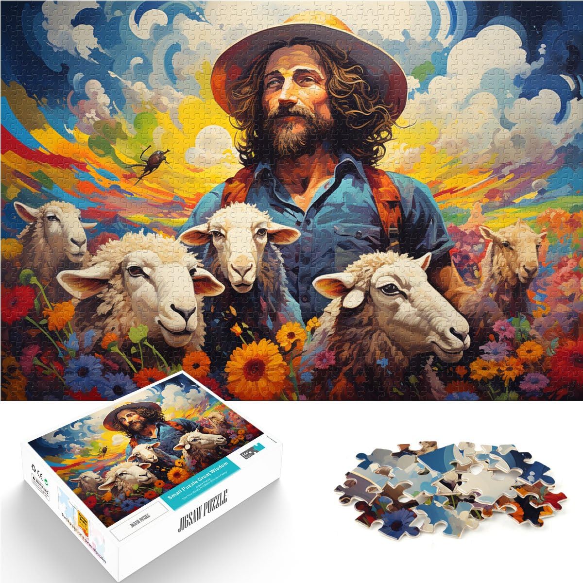 Puzzle Regalo Vecchio Uomo 2000 Pezzi Puzzle per Adulti 27.56 pollici x39.37 pollici Puzzle a Carte Grigie per Adulti e Bambini da 14 Anni e Più Regali di Gioco stimolanti