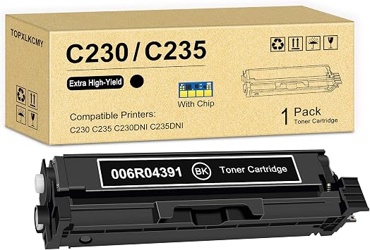 C230/C235 High-Yield Laser Toner Cartridge 1-Pack, Black Replacement for Xerox C230 C230/DNI C235 C235/DNI Printer - 006R04391