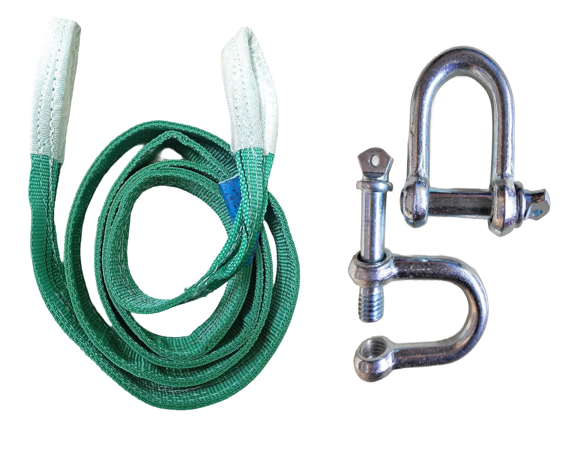MVS Car Tow Strap Light Weight Towing Belt with d Shackle 12mm Double Hook | Recovery Rope for car & Bike | High Strength Polyester Tow Cable 4 Mtr Length-image-28